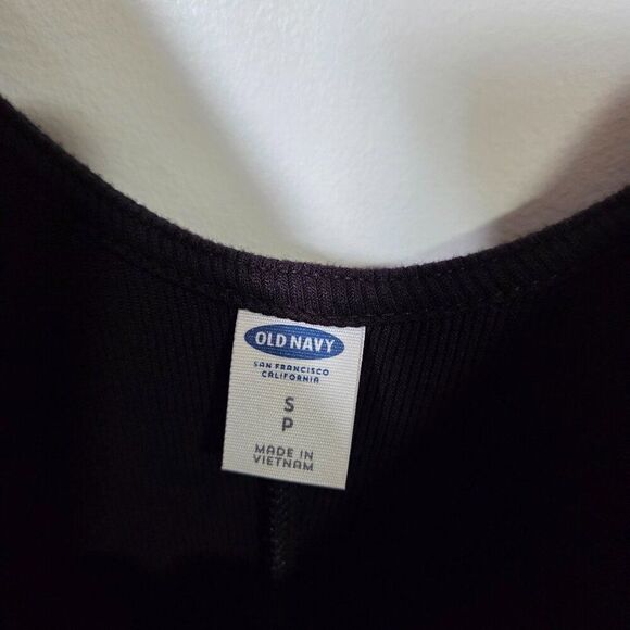 EUC OLD NAVY RIBBED SCOOP NECK BODYCON BLACK MIDI TANK DRESS SIZE SMALL - Picture 10 of 13